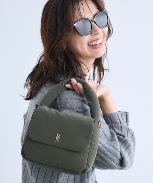BARNYARDSTORM(バンヤードストーム)の「BARNYARDSTORM / メタルパーツ付きパフBAG(ハンドバッグ・レディース・ブラック/カーキ/ブラウン・FREE)」の8枚目の写真