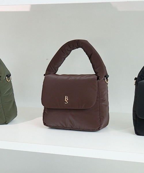 BARNYARDSTORM(バンヤードストーム)の「BARNYARDSTORM / メタルパーツ付きパフBAG(ハンドバッグ・レディース・ブラック/カーキ/ブラウン・FREE)」の7枚目の写真