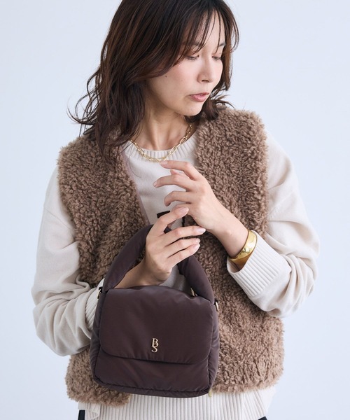BARNYARDSTORM(バンヤードストーム)の「BARNYARDSTORM / メタルパーツ付きパフBAG(ハンドバッグ・レディース・ブラック/カーキ/ブラウン・FREE)」の9枚目の写真