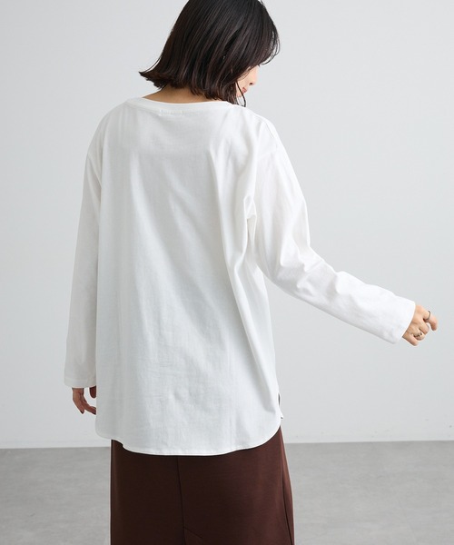 Green Parks(グリーンパークス)の「【WEB限定】裾ラウンドホワイトインナー(Tシャツ/カットソー・レディース・オフホワイト・MEDIUM/LARGE)」の7枚目の写真