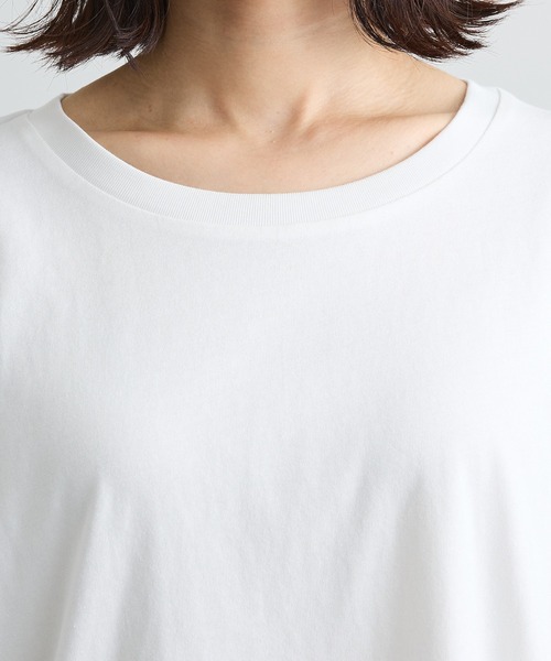 Green Parks(グリーンパークス)の「【WEB限定】裾ラウンドホワイトインナー(Tシャツ/カットソー・レディース・オフホワイト・MEDIUM/LARGE)」の8枚目の写真
