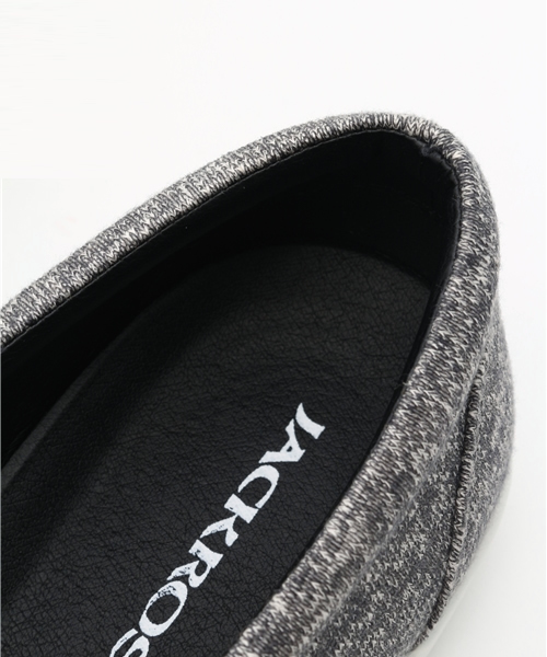 JACKROSE（ジャックローズ）の「スウェットスリップオンスニーカー（スリッポン・メンズ・ライトグレー/ダークグレー・M/L）」の5枚目の写真