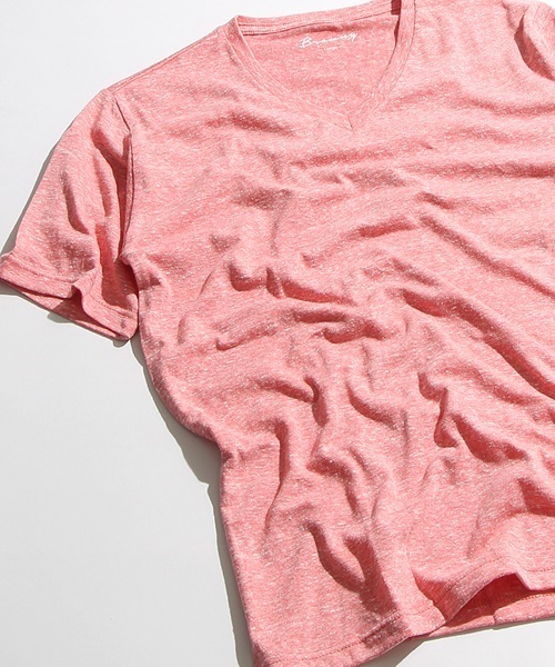 WEGO（ウィゴー）の「WEGO/無地VネックTシャツ（Tシャツ/カットソー・メンズ・ホワイト/サックスブルー/レッド/ライム・SMALL/MEDIUM/LARGE）」の4枚目の写真