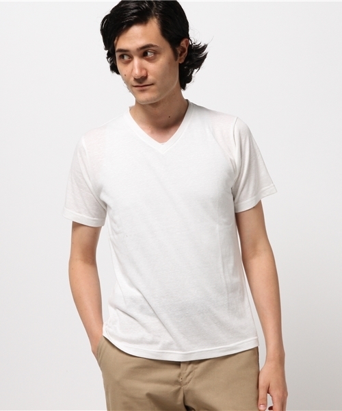 WEGO（ウィゴー）の「WEGO/無地VネックTシャツ（Tシャツ/カットソー・メンズ・ホワイト/サックスブルー/レッド/ライム・SMALL/MEDIUM/LARGE）」の11枚目の写真