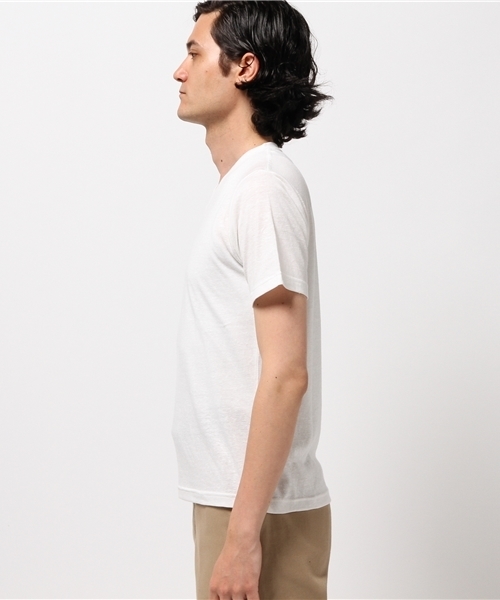 WEGO（ウィゴー）の「WEGO/無地VネックTシャツ（Tシャツ/カットソー・メンズ・ホワイト/サックスブルー/レッド/ライム・SMALL/MEDIUM/LARGE）」の7枚目の写真