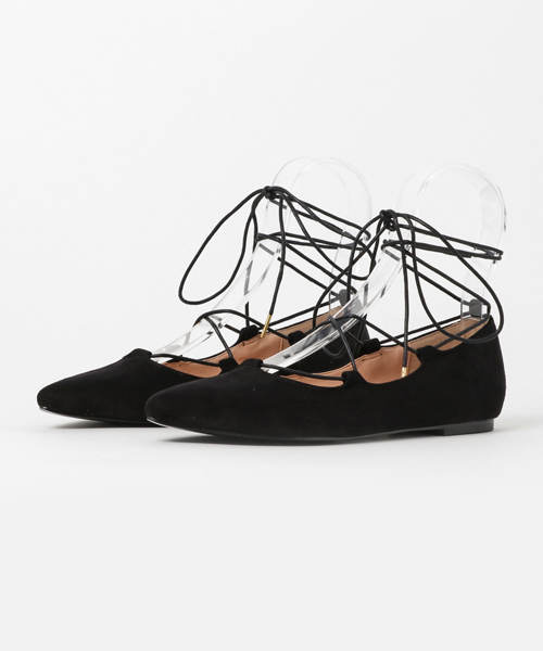 ADAM ET ROPE'（アダムエロペ）の「【店舗限定】フラットレースアップシューズ（バレエシューズ・レディース・ベージュ/ブラック・24.5cm/24.0cm/23.5cm/23.0cm/22.5cm）」の12枚目の写真