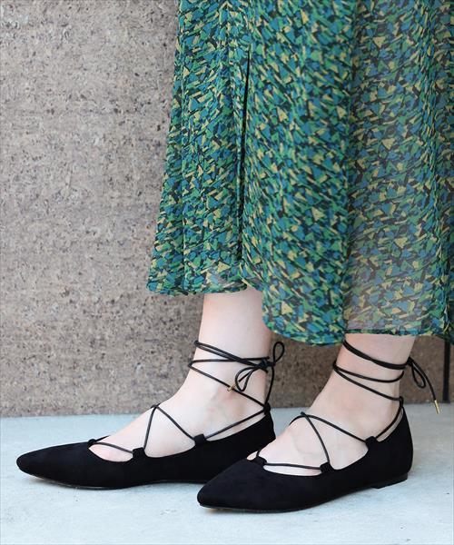 ADAM ET ROPE'（アダムエロペ）の「【店舗限定】フラットレースアップシューズ（バレエシューズ・レディース・ベージュ/ブラック・24.5cm/24.0cm/23.5cm/23.0cm/22.5cm）」の10枚目の写真