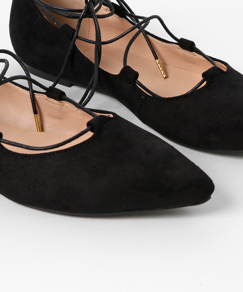 ADAM ET ROPE'（アダムエロペ）の「【店舗限定】フラットレースアップシューズ（バレエシューズ・レディース・ベージュ/ブラック・24.5cm/24.0cm/23.5cm/23.0cm/22.5cm）」の7枚目の写真