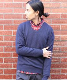 coen | ラムウールVネックニット(ニット/セーター)