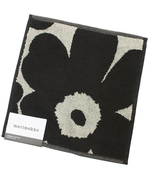 marimekko（マリメッコ）の「Mini Unikko/MINI TOWEL（ハンカチ/ハンドタオル・レディース・ライム/オレンジ/ブルー/ブラック/レッド/ダークグリーン/ボルドー・FREE）」の2枚目の写真
