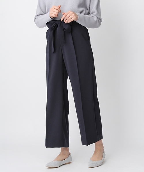 Andemiu(アンデミュウ)の「リボンツキタックワイドパンツ756657(その他パンツ・レディース・インディゴブルー/ネイビー/ライトブルー・SMALL/MEDIUM)」の2枚目の写真