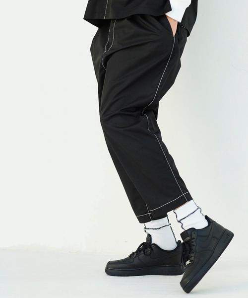 MONKEY TIME（モンキータイム）の「＜monkey time＞ WHITE STICH DRROPED ANKLE/アンクルパンツ ◆（その他パンツ・メンズ・ブラック・LARGE/MEDIUM/SMALL）」の2枚目の写真