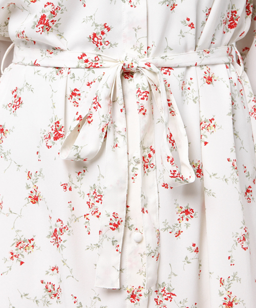 archives（アルシーヴ）の「花柄シャツワンピース（シャツワンピース・レディース・ブラック/オフホワイト/ネイビー・MEDIUM）」の10枚目の写真