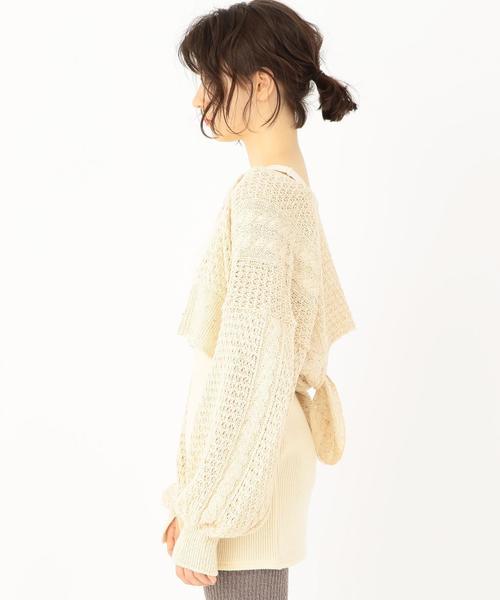 Another Edition（アナザーエディション）の「バック変形ボレロ（カーディガン/ボレロ・レディース・ナチュラル/ライトピンク・フリー）」の4枚目の写真