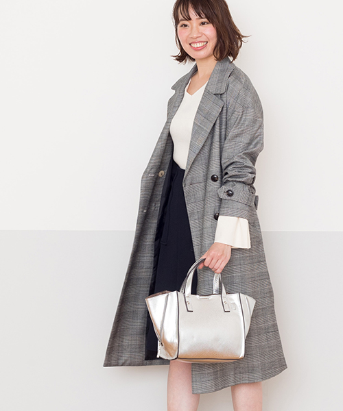 NATURAL BEAUTY BASIC（ナチュラルビューティーベーシック）の「フレアスリーブリブニット（ニット/セーター・レディース・ブラック/ホワイト系その他/レッド・MEDIUM）」の16枚目の写真