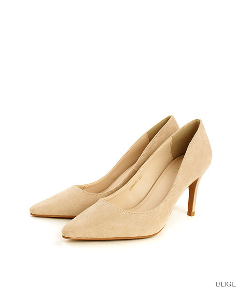 RANDA(ランダ)の「スクエアトゥプレーンパンプス(パンプス・レディース・プラム/ブラック/ダークブラウン/ベージュ系その他/ドット/ライラック/ライトブルー/ベージュ・22/22.5/23/23.5/24/24.5/25/25.5)」の3枚目の写真