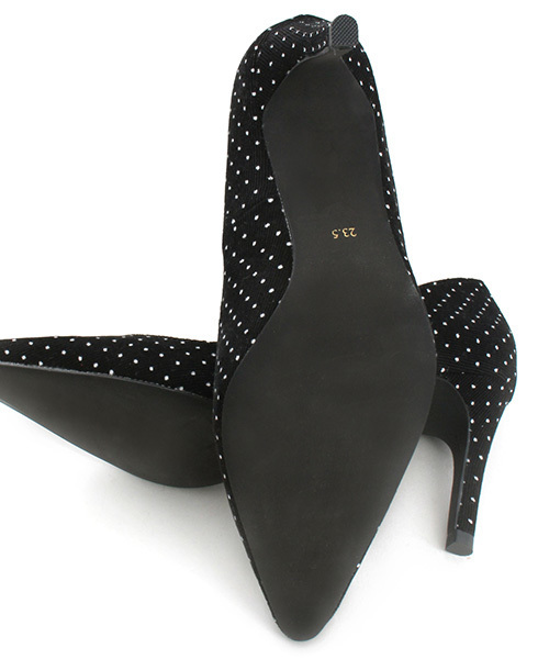 RANDA(ランダ)の「スクエアトゥプレーンパンプス(パンプス・レディース・プラム/ブラック/ダークブラウン/ベージュ系その他/ドット/ライラック/ライトブルー/ベージュ・22/22.5/23/23.5/24/24.5/25/25.5)」の12枚目の写真