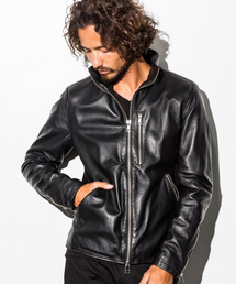 AKM Contemporary(エイケイエムコンテンポラリー)ラムレザーシングルライダースジャケット