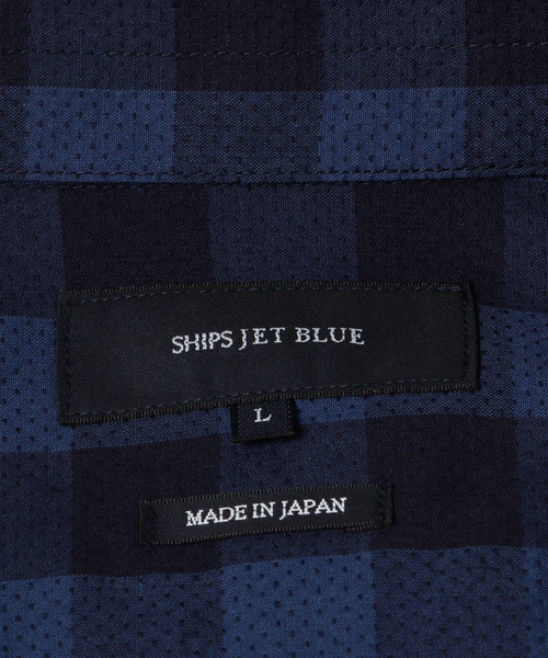 SHIPS JET BLUE(シップスジェットブルー)の「SHIPS JET BLUE: スタンドワイヤードビードット×チェックシャツ(シャツ/ブラウス・メンズ・ネイビー/グレー・SMALL/MEDIUM/LARGE/X-LARGE)」の12枚目の写真