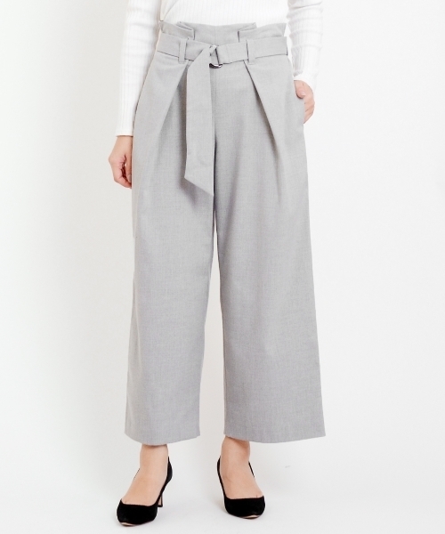 le.coeur blanc(ルクールブラン)の「タックDカンベルトワイドパンツ(その他パンツ・レディース・ライトグレー/ネイビー/ブラック系その他/ブラウン系その他2・SMALL/MEDIUM)」の2枚目の写真