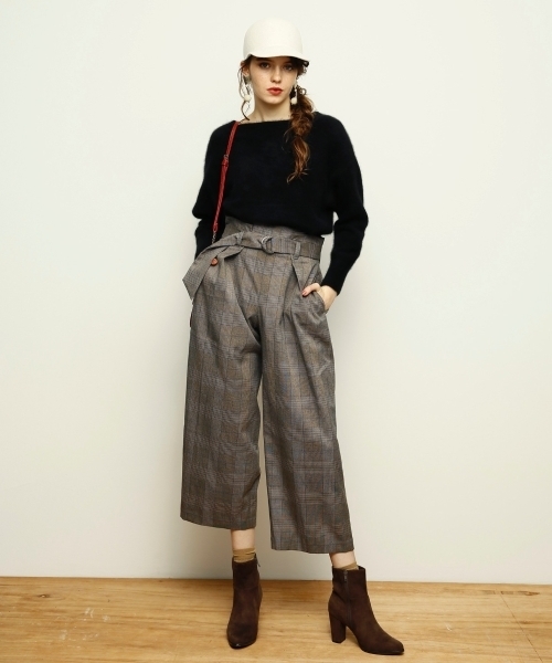 le.coeur blanc(ルクールブラン)の「タックDカンベルトワイドパンツ(その他パンツ・レディース・ライトグレー/ネイビー/ブラック系その他/ブラウン系その他2・SMALL/MEDIUM)」の3枚目の写真