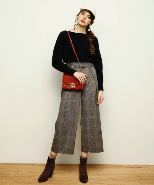 le.coeur blanc(ルクールブラン)の「タックDカンベルトワイドパンツ(その他パンツ・レディース・ライトグレー/ネイビー/ブラック系その他/ブラウン系その他2・SMALL/MEDIUM)」の5枚目の写真