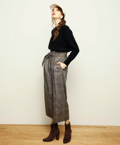 le.coeur blanc(ルクールブラン)の「タックDカンベルトワイドパンツ(その他パンツ・レディース・ライトグレー/ネイビー/ブラック系その他/ブラウン系その他2・SMALL/MEDIUM)」の6枚目の写真