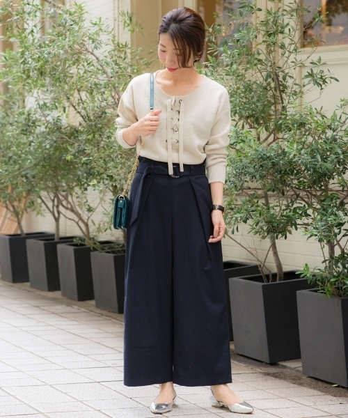 le.coeur blanc(ルクールブラン)の「タックDカンベルトワイドパンツ(その他パンツ・レディース・ライトグレー/ネイビー/ブラック系その他/ブラウン系その他2・SMALL/MEDIUM)」の12枚目の写真