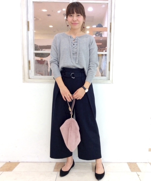 le.coeur blanc(ルクールブラン)の「タックDカンベルトワイドパンツ(その他パンツ・レディース・ライトグレー/ネイビー/ブラック系その他/ブラウン系その他2・SMALL/MEDIUM)」の19枚目の写真