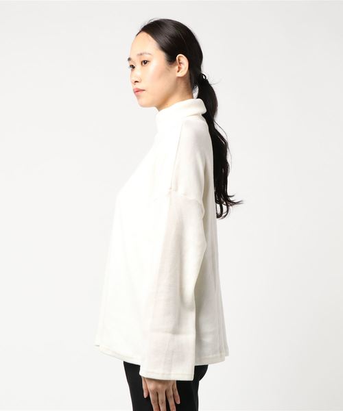 KOBE LETTUCE（コウベレタス）の「大人のこなれ感を一枚で演出！ドロップショルダータートルネックニットソートップス/レディースセーター/長袖/ハイネック[C3006]神戸レタス（ニット/セーター・レディース・サックスブルー/ピンク/グレー/ブラック/アイボリー・FREE）」の10枚目の写真