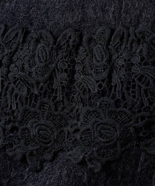 natural couture（ナチュラルクチュール）の「レースフェザーリブニット（ニット/セーター・レディース・オフホワイト/ブラック/グレー/パープル系その他・FREE）」の14枚目の写真