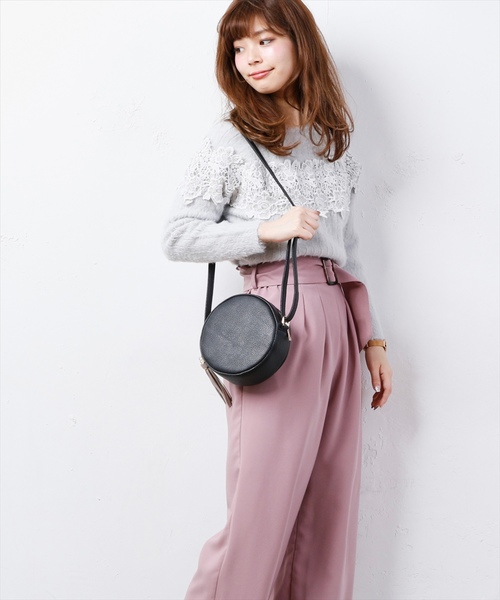 natural couture（ナチュラルクチュール）の「レースフェザーリブニット（ニット/セーター・レディース・オフホワイト/ブラック/グレー/パープル系その他・FREE）」の17枚目の写真