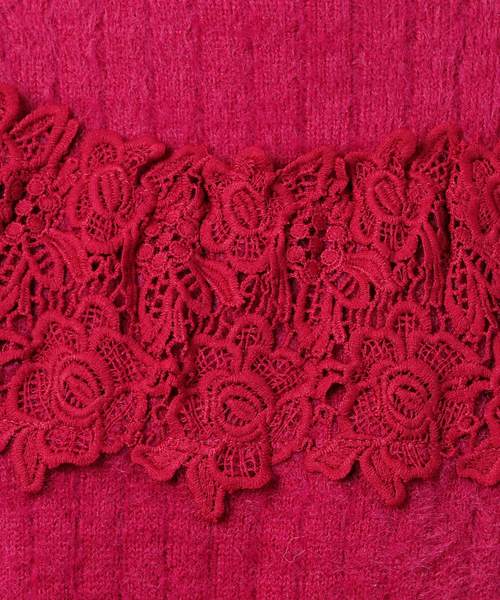 natural couture（ナチュラルクチュール）の「レースフェザーリブニット（ニット/セーター・レディース・オフホワイト/ブラック/グレー/パープル系その他・FREE）」の20枚目の写真