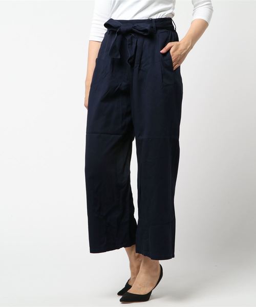 WEGO（ウィゴー）の「WEGO/チノウエストリボンタックワイドパンツ（チノパンツ・レディース・ベージュ/カーキ/ネイビー・LARGE/MEDIUM/SMALL）」の20枚目の写真