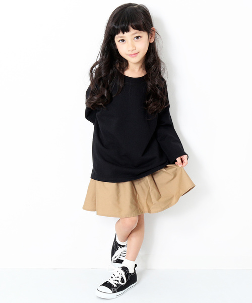 devirock（デビロック）の「インナーパンツ付きミニ丈ボリュームギャザースカート（スカート・キッズ・カーキ/ブラック/ピンク系その他/オレンジ系その他/ベージュ/イエロー系その他/パープル系その他・100cm/130cm/110cm/140cm/150cm/160cm/120cm）」の13枚目の写真