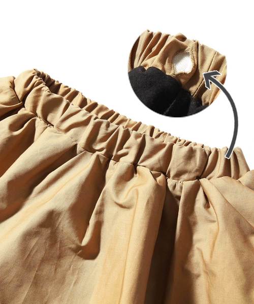 devirock（デビロック）の「インナーパンツ付きミニ丈ボリュームギャザースカート（スカート・キッズ・カーキ/ブラック/ピンク系その他/オレンジ系その他/ベージュ/イエロー系その他/パープル系その他・100cm/130cm/110cm/140cm/150cm/160cm/120cm）」の21枚目の写真