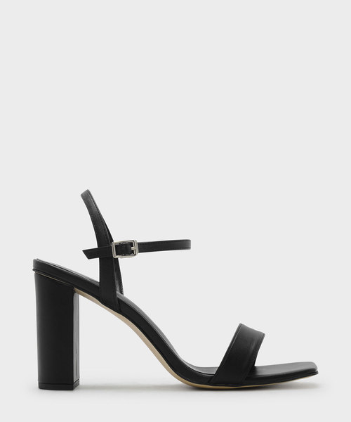 CHARLES & KEITH（チャールズ & キース）の「スクエアトゥ サンダル / SQUARE TOE SANDALS（サンダル・レディース・ブラック/シルバー・25cm/23cm/22.5cm/24.5cm/23.5cm）」の2枚目の写真