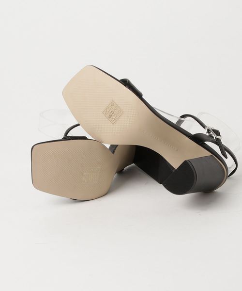 CHARLES & KEITH（チャールズ & キース）の「スクエアトゥ サンダル / SQUARE TOE SANDALS（サンダル・レディース・ブラック/シルバー・25cm/23cm/22.5cm/24.5cm/23.5cm）」の4枚目の写真