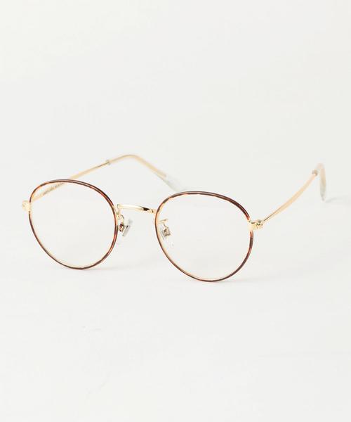 green label relaxing（グリーンレーベルリラクシング）の「SC メタルフレームクリアレンズ メガネ ◆（メガネ・レディース・ブラウン/ブラック・FREE）」の2枚目の写真