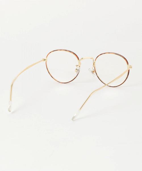 green label relaxing（グリーンレーベルリラクシング）の「SC メタルフレームクリアレンズ メガネ ◆（メガネ・レディース・ブラウン/ブラック・FREE）」の4枚目の写真