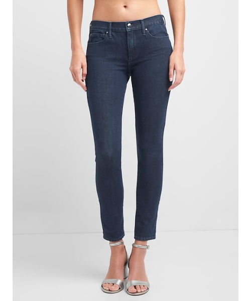 GAP(ギャップ)の「Gap ミッドライズ スーパースリミング トゥルースキニージーンズ(デニムパンツ・レディース・ダークインディゴブルー・23/24/25/26/27/28/29)」の2枚目の写真