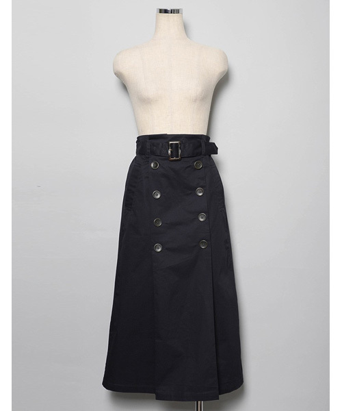 Re:EDIT（リエディ）の「綿ツイルフロントタックセミタイトスカート（スカート・レディース・ベージュ/ネイビー/ライトベージュ/カーキ・MEDIUM）」の5枚目の写真