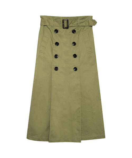 Re:EDIT（リエディ）の「綿ツイルフロントタックセミタイトスカート（スカート・レディース・ベージュ/ネイビー/ライトベージュ/カーキ・MEDIUM）」の12枚目の写真