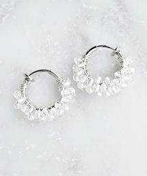 【marinaJEWELRY】SV/Crystal Quartz pave earringSS