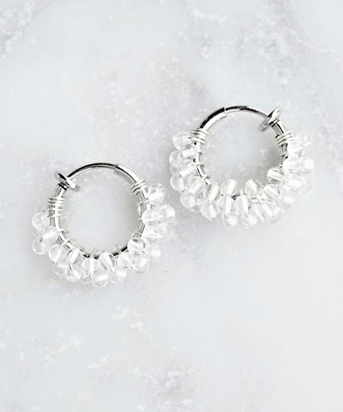 tone(トーン)の「【marinaJEWELRY】SV/Crystal Quartz pave earringSS(イヤリング・レディース・その他・S)」の1枚目の写真