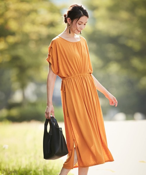 Hushush ハッシュアッシュ の 洗える 2タック天竺ワンピース ワンピース Wear Hushush ハッシュアッシュ の 洗える 2タック天竺ワンピース ワンピース Wear