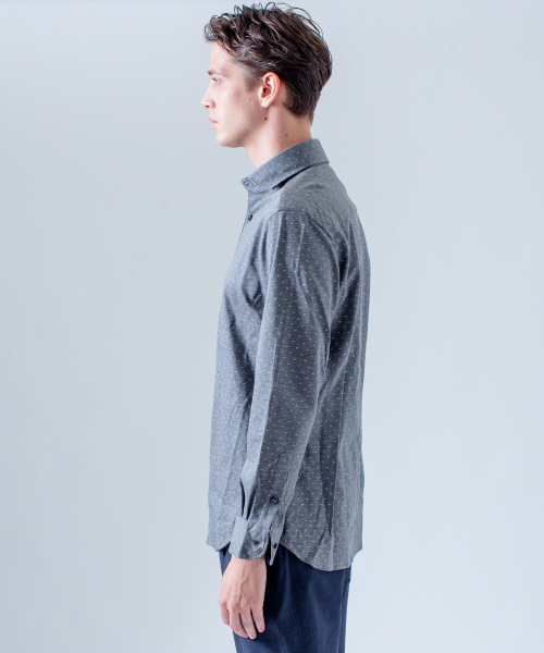 ABAHOUSE（アバハウス）の「【Recency of Mine】36Gモックロディシードリーフプリントシャツ（シャツ/ブラウス・メンズ・ダークネイビー/グレー・44/46/48）」の6枚目の写真