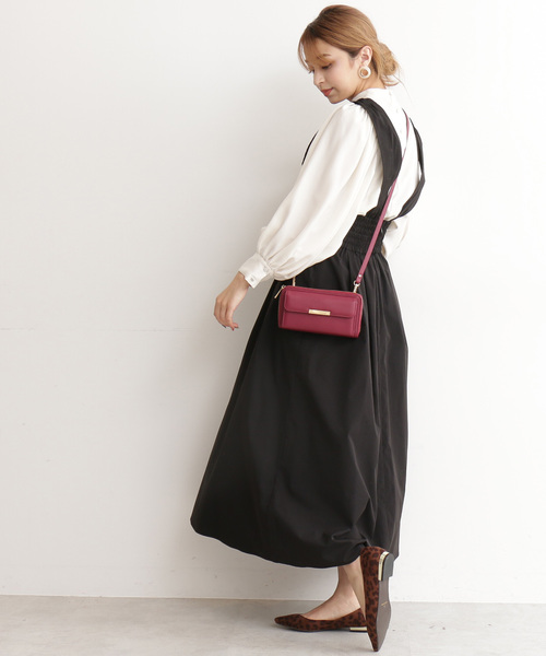 N.（N. Natural Beauty Basic）（エヌエヌナチュラルビューティーベーシック）の「◆マキシジャンパースカート（ワンピース・レディース・ブラック/レッド/ベージュ・MEDIUM）」の4枚目の写真