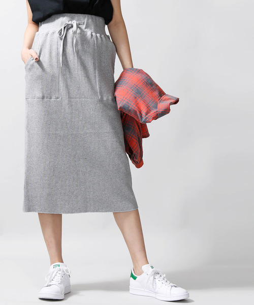 WEGO(ウィゴー)の「WEGO/ジャガードカットスリットスカート(スカート・レディース・ブラウン/杢グレー/アイボリー・FREE)」の3枚目の写真