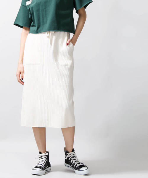 WEGO(ウィゴー)の「WEGO/ジャガードカットスリットスカート(スカート・レディース・ブラウン/杢グレー/アイボリー・FREE)」の8枚目の写真